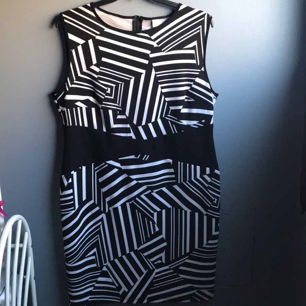 Bisou Bisou | Black and White Dress Size 18W
